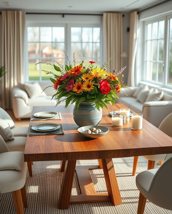 statement centerpieces enhance decor