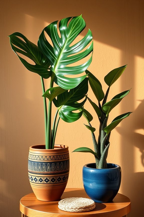 statement plants in pots