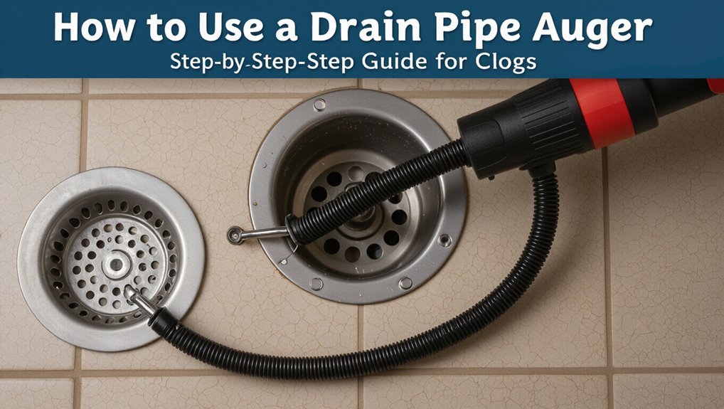 step by step drain auger use
