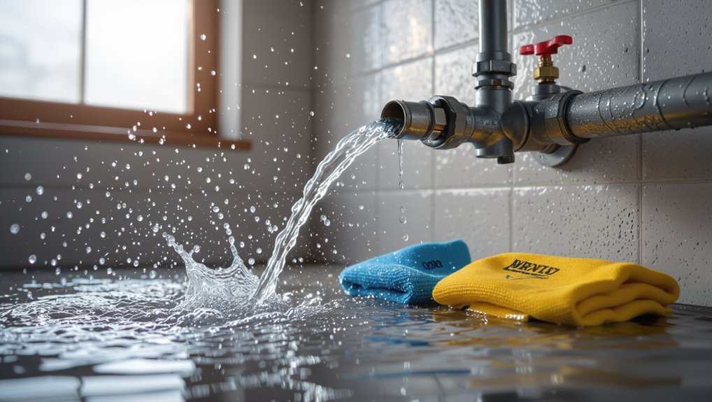 stop burst pipe water damage