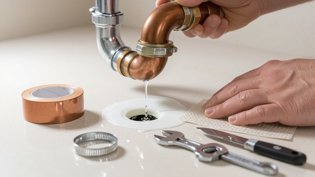 stop leaky pipe fast