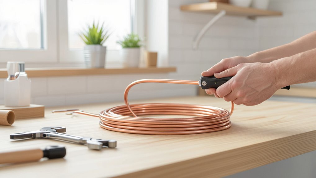 straighten copper tubing safely