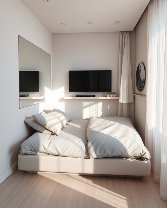 strategic mirror placement enhances space