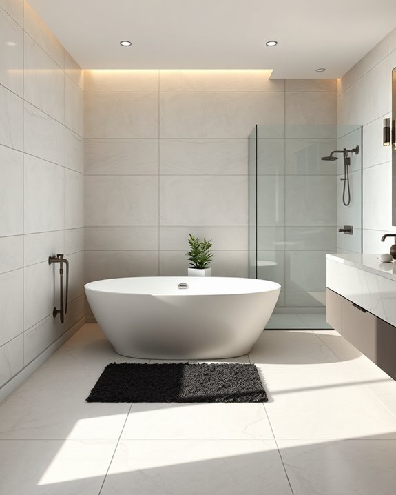 striking contrast bathroom design