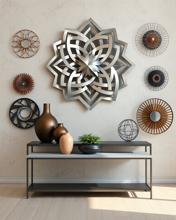 striking metal wall artistry