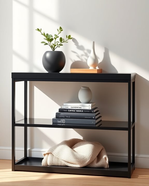 striking multi tiered display console