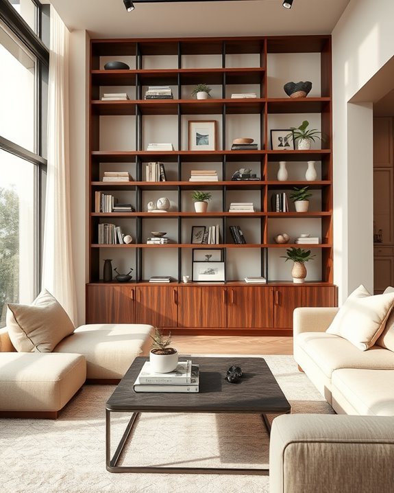 stylish and functional shelving