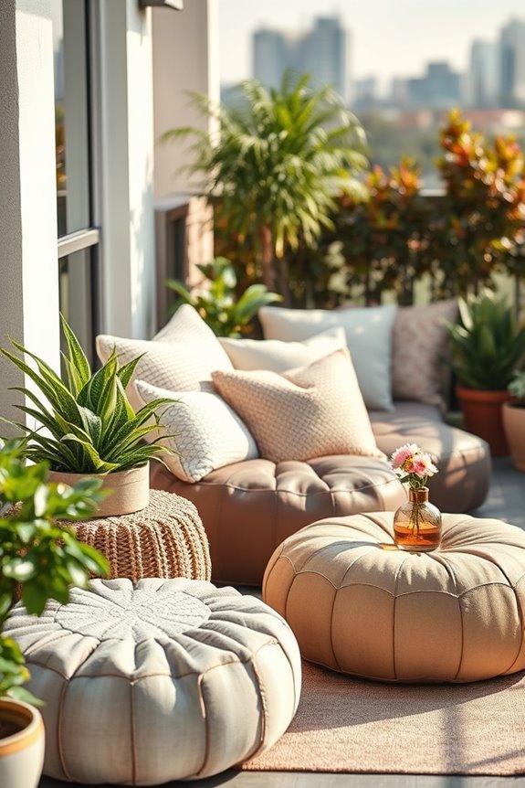 stylish and versatile poufs