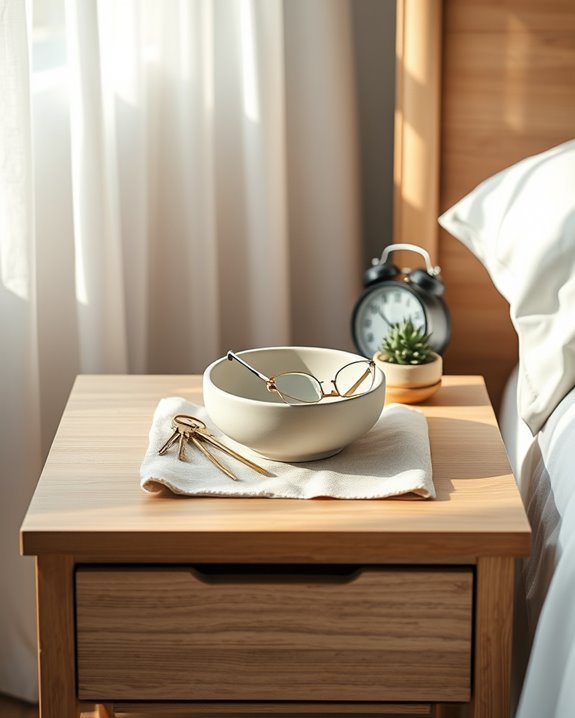 stylish bedside organization solution
