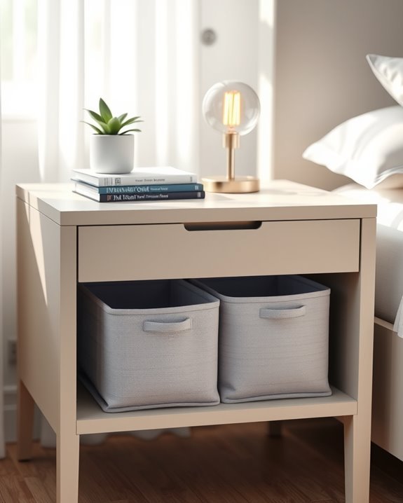 stylish bedside organization solution
