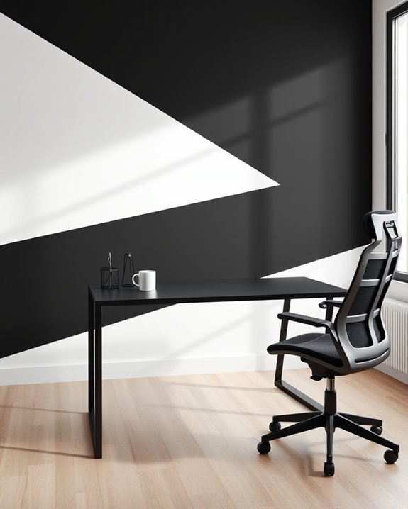 stylish black and white accent