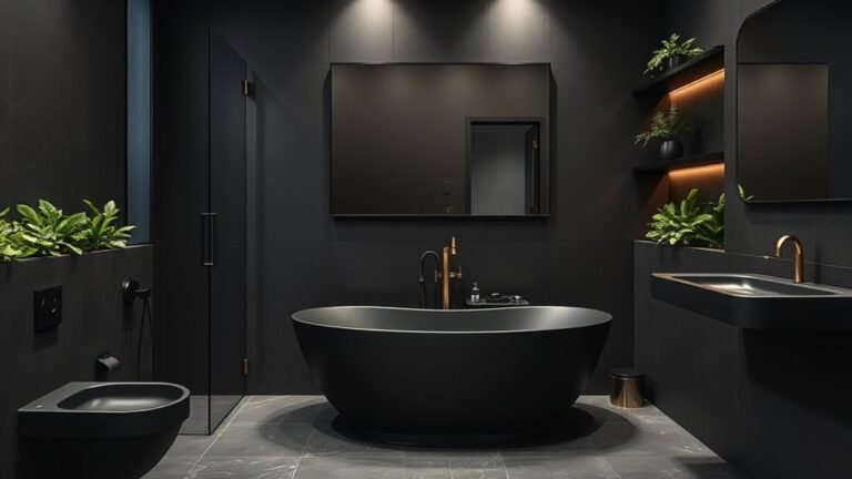 stylish black bathroom designs