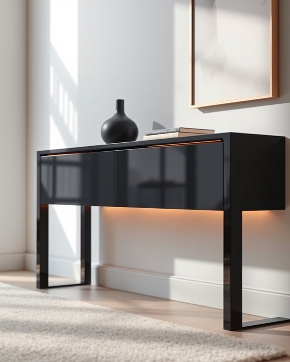 stylish black console lighting