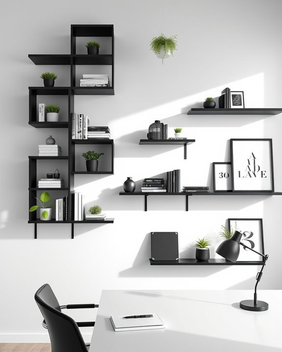 stylish black shelving solutions