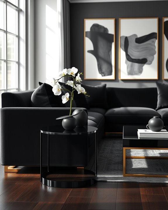 stylish black side tables