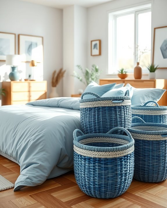 stylish blue storage solutions
