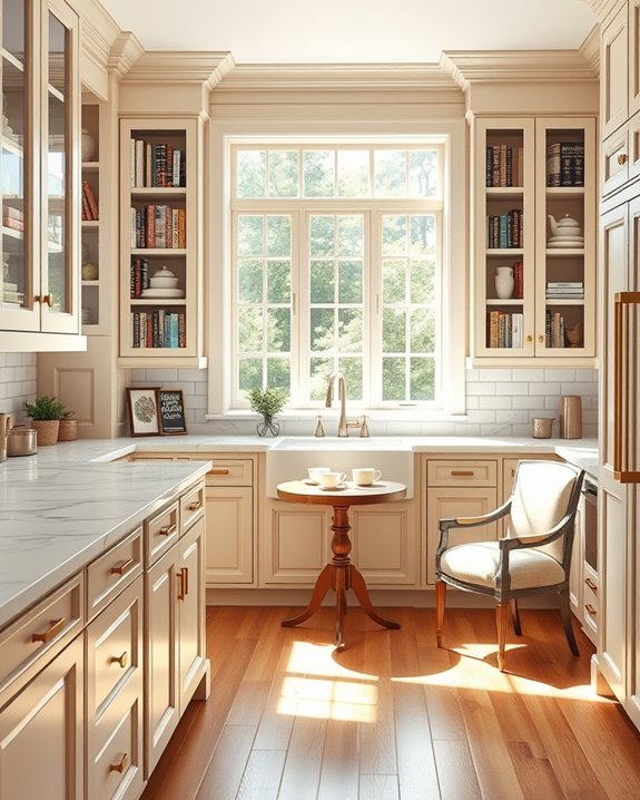 stylish built in kitchen bookcases