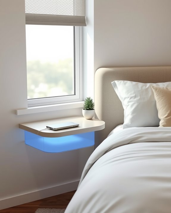 stylish charging floating tables