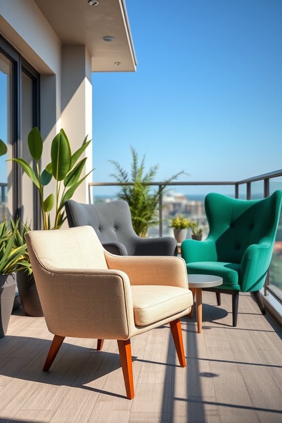 stylish comfortable balcony chairs