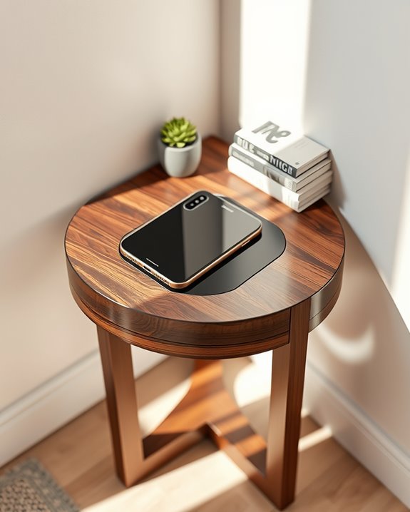 stylish corner table charger