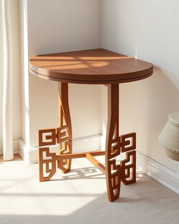 stylish corner table design
