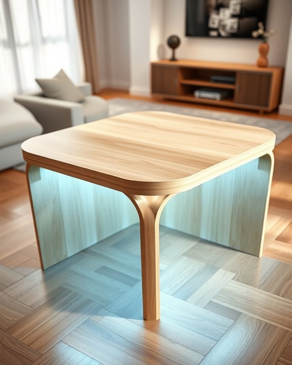 stylish corner table illumination
