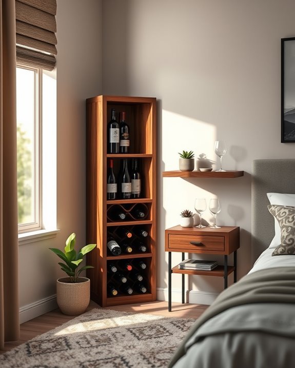 stylish corner wine entertaining