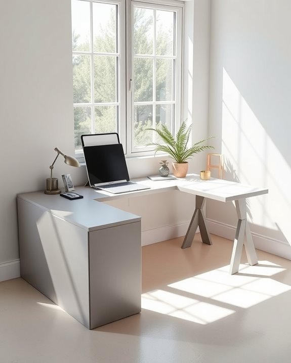 stylish corner workspace solution
