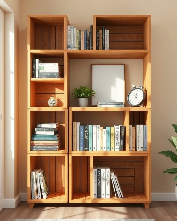 stylish crate bookshelf solutions
