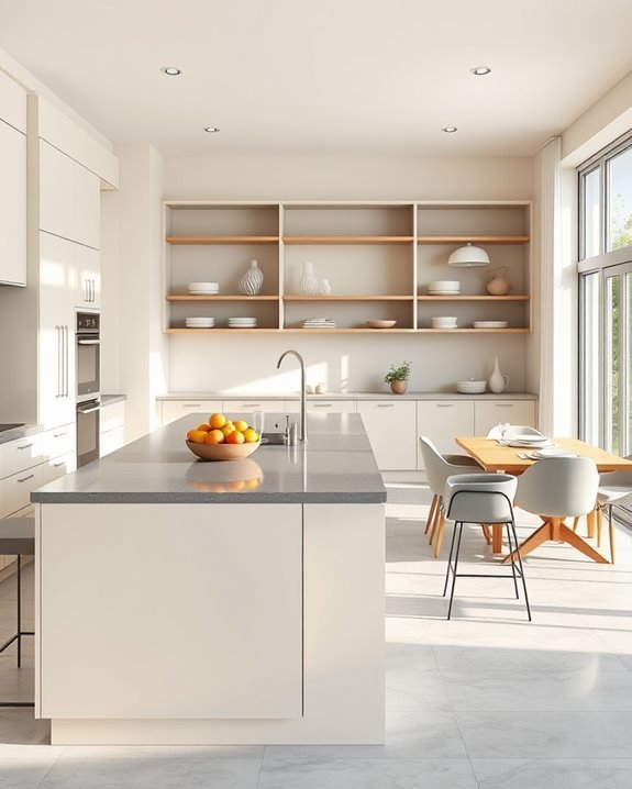 stylish cream and grey kitchen