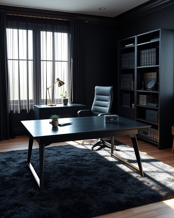 stylish dark themed workspace essentials