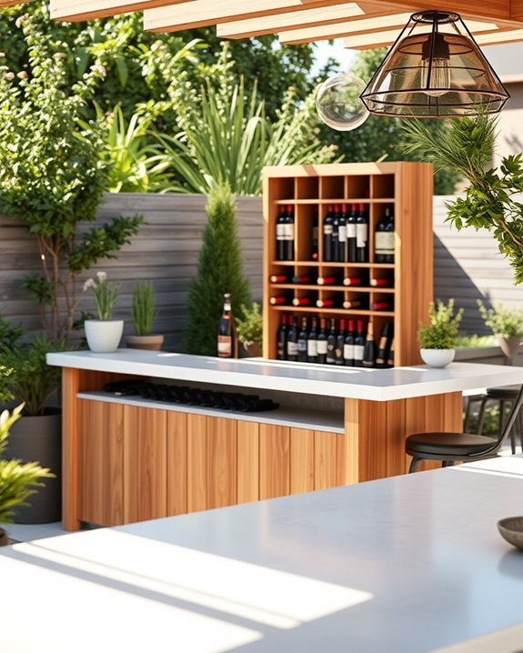 stylish diy outdoor bar