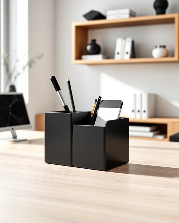 stylish dual tone desk organizers