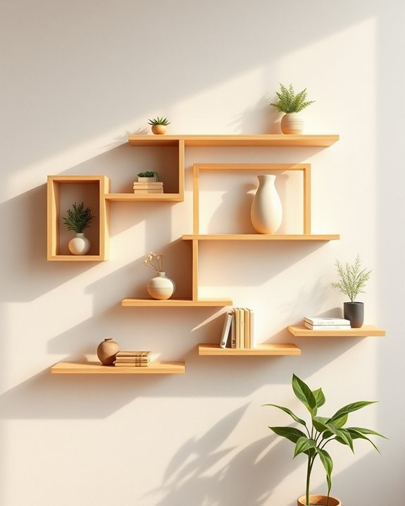 stylish eco friendly bamboo shelves