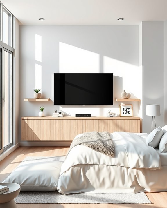 stylish floating shelf display