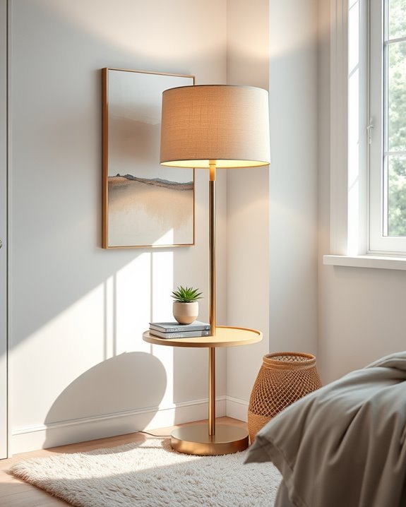 stylish floor lamp placement