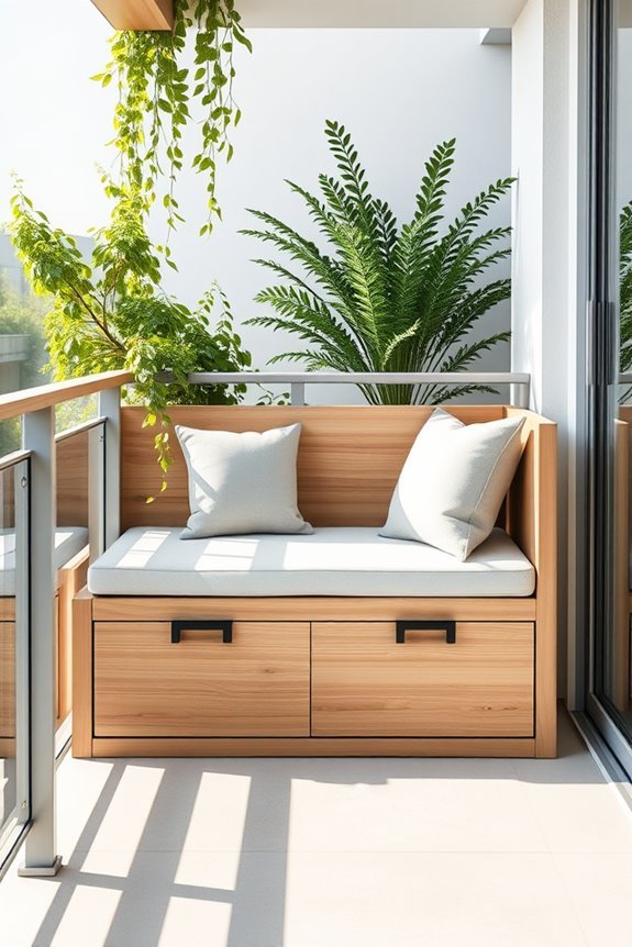 stylish functional balcony seating