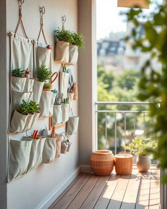 stylish functional balcony storage