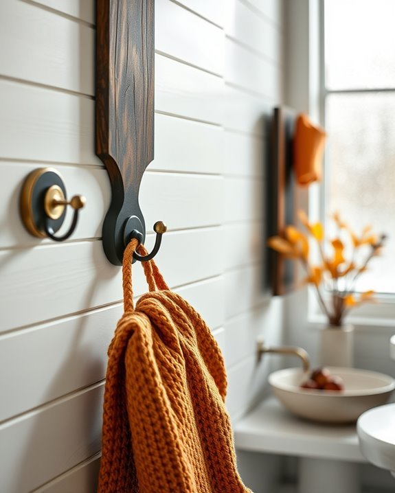 stylish functional bathroom hooks