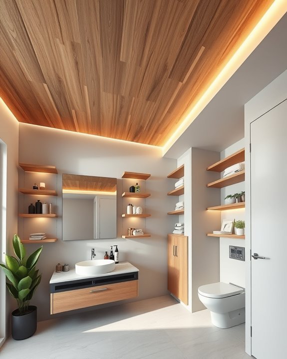 stylish functional bathroom storage
