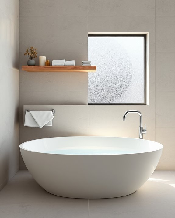 stylish functional bathtub shelves