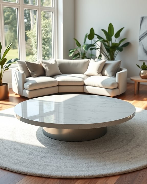 stylish functional circular tables