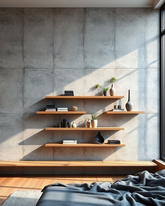 stylish functional floating shelves