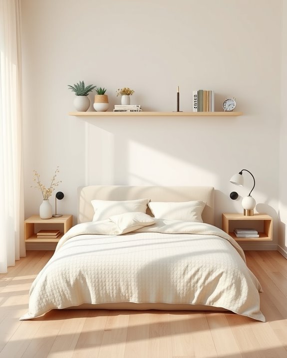 stylish functional floating shelves
