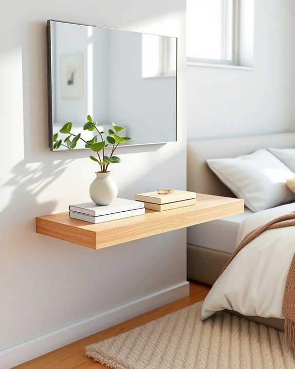 stylish functional floating shelves