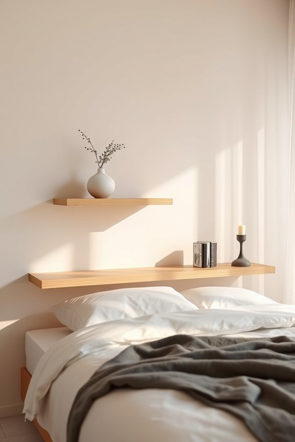 stylish functional floating shelves
