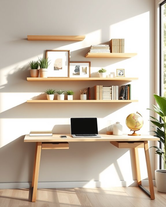 stylish functional open shelving