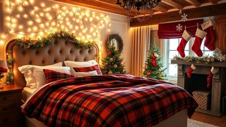 stylish holiday bedroom decor