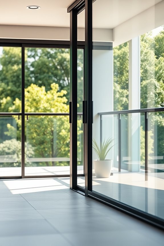 stylish illuminated sliding doors
