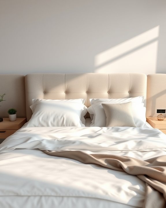 stylish integrated nightstand design